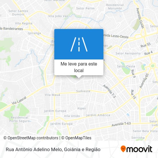 Rua Antônio Adelino Melo mapa