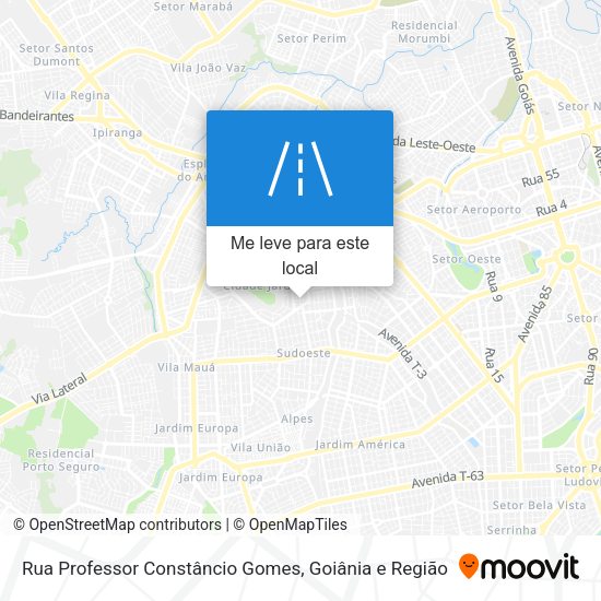 Rua Professor Constâncio Gomes mapa