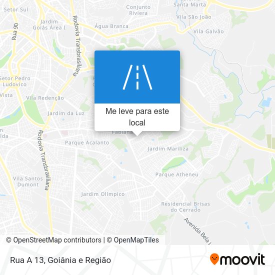 Rua A 13 mapa