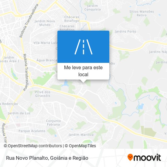 Rua Novo Planalto mapa