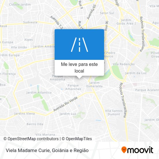 Viela Madame Curie mapa