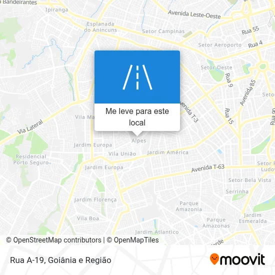 Rua A-19 mapa