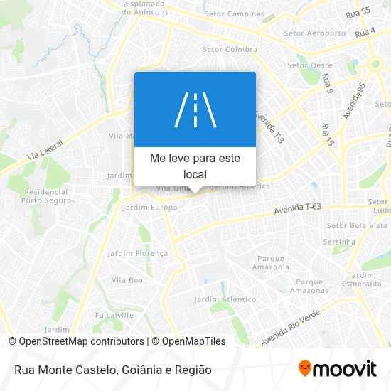 Rua Monte Castelo mapa