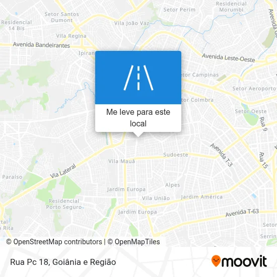 Rua Pc 18 mapa