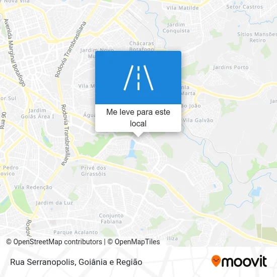 Rua Serranopolis mapa