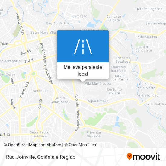 Rua Joinville mapa