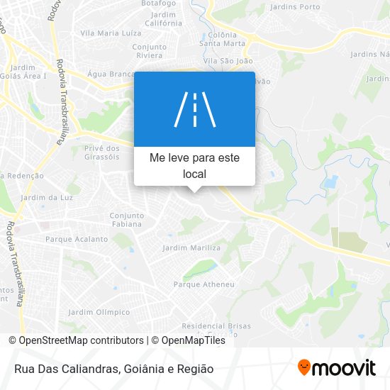 Rua Das Caliandras mapa