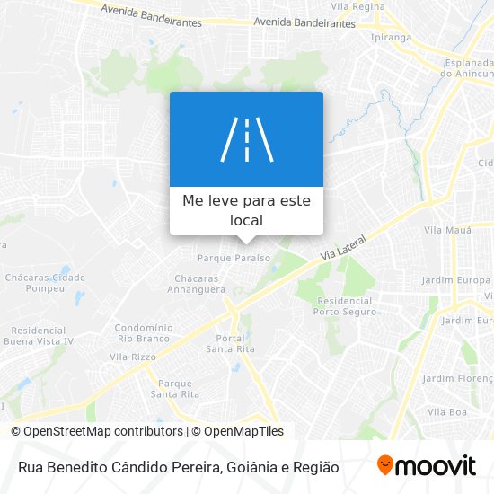 Rua Benedito Cândido Pereira mapa