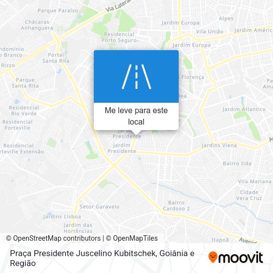 Praça Presidente Juscelino Kubitschek mapa