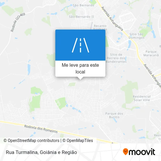 Rua Turmalina mapa