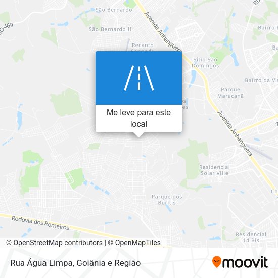 Rua Água Limpa mapa