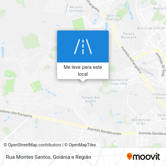 Rua Montes Santos mapa