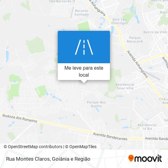 Rua Montes Claros mapa