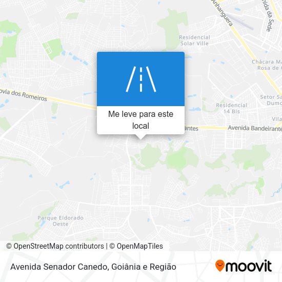 Avenida Senador Canedo mapa