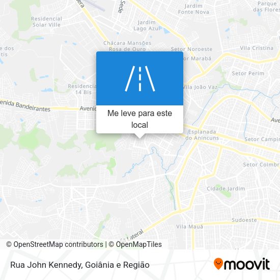 Rua John Kennedy mapa