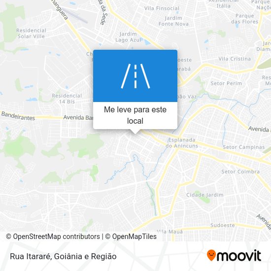 Rua Itararé mapa