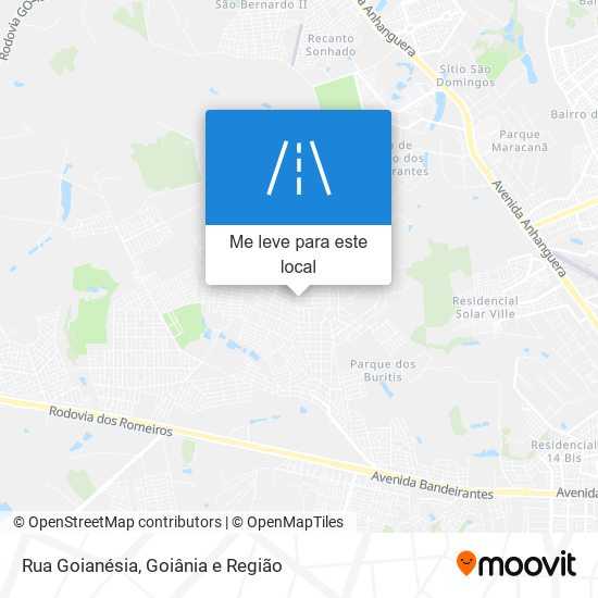 Rua Goianésia mapa