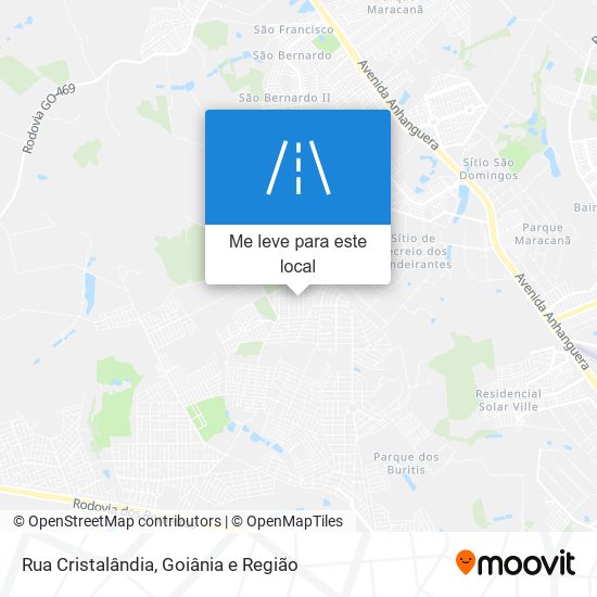 Rua Cristalândia mapa