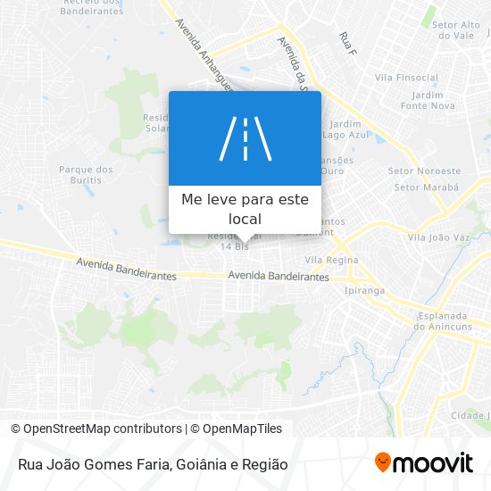 Rua João Gomes Faria mapa