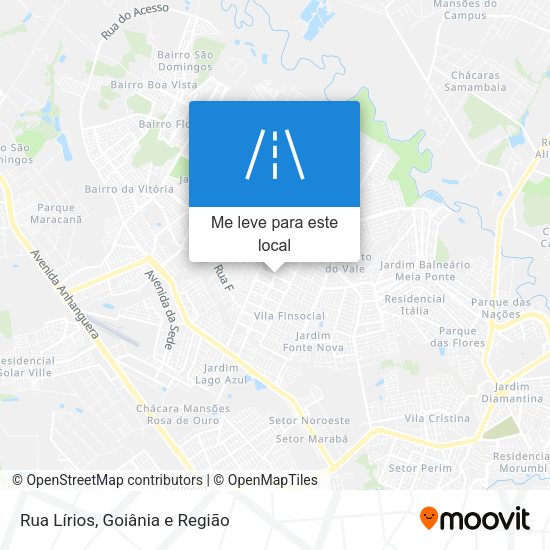 Rua Lírios mapa