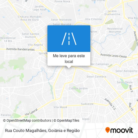 Rua Couto Magalhães mapa