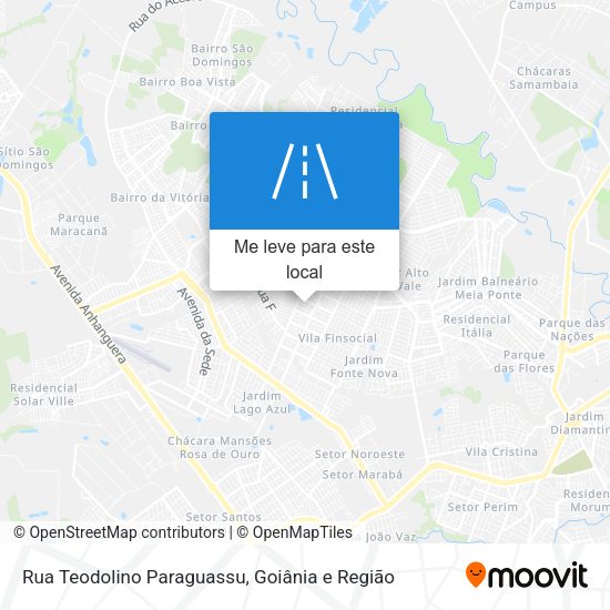 Rua Teodolino Paraguassu mapa