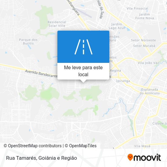 Rua Tamarés mapa