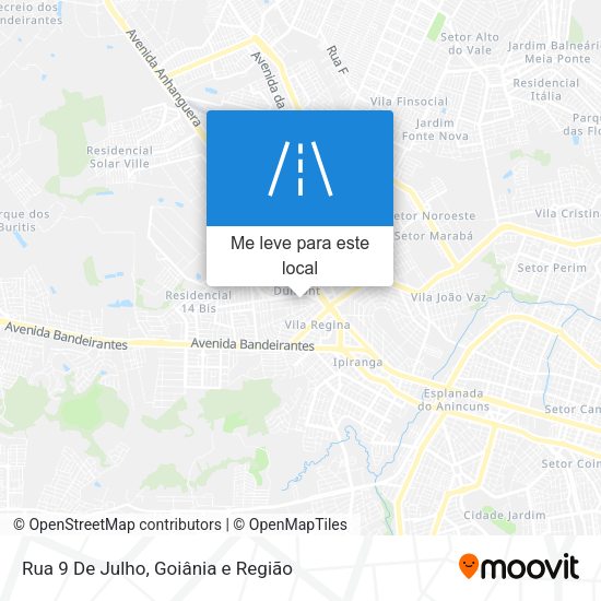 Rua 9 De Julho mapa