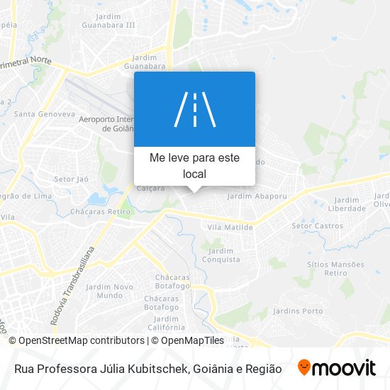 Rua Professora Júlia Kubitschek mapa