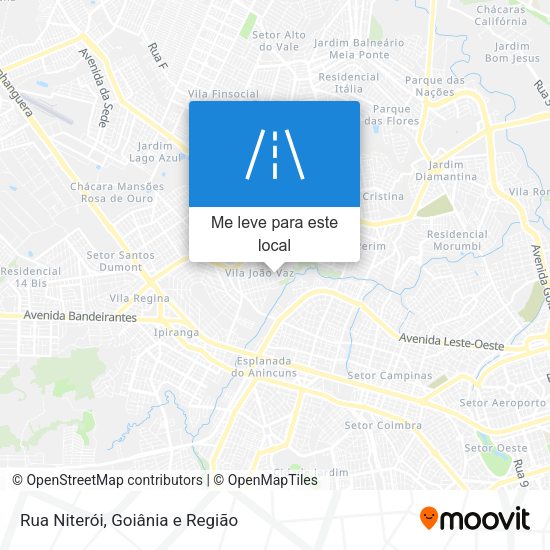 Rua Niterói mapa