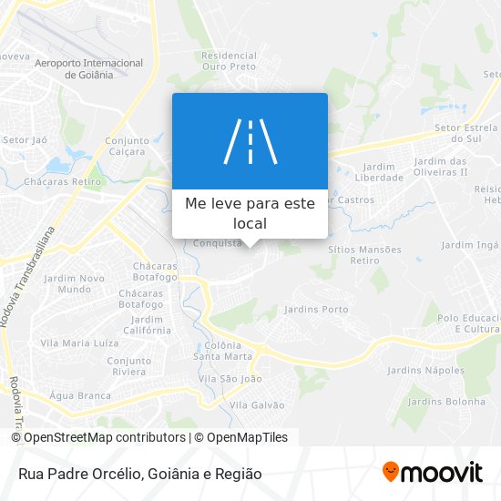 Rua Padre Orcélio mapa