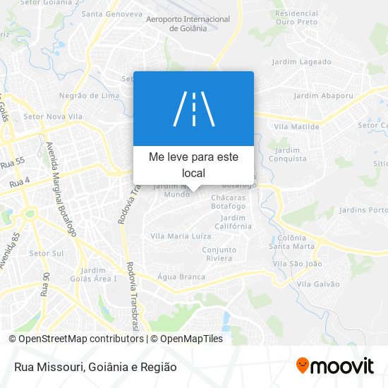 Rua Missouri mapa