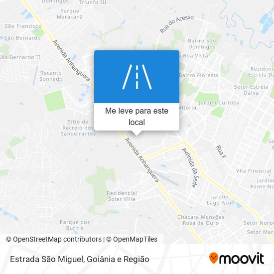 Estrada São Miguel mapa