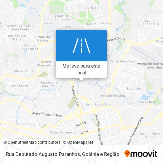 Rua Deputado Augusto Paranhos mapa