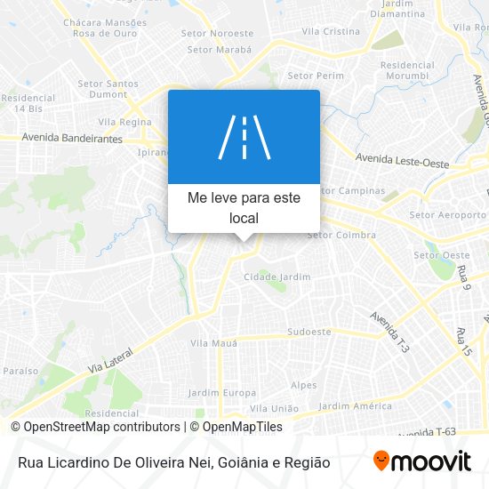 Rua Licardino De Oliveira Nei mapa
