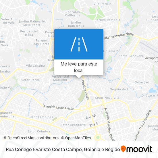 Rua Conego Evaristo Costa Campo mapa