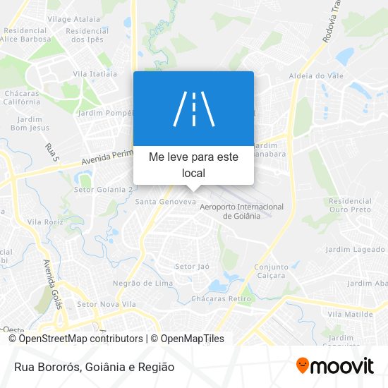 Rua Bororós mapa