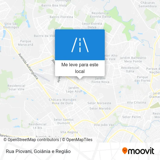 Rua Piovani mapa