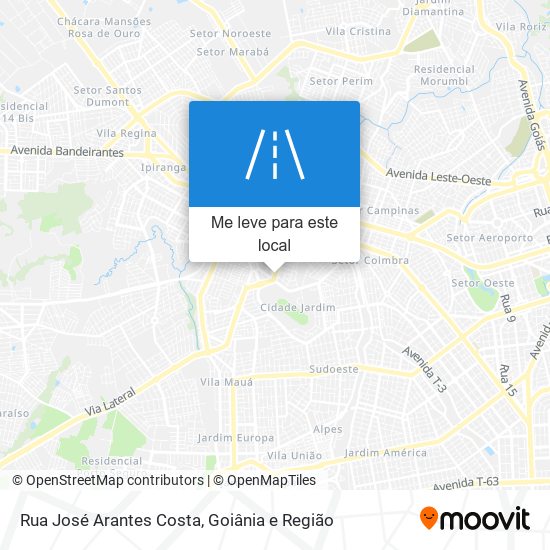 Rua José Arantes Costa mapa