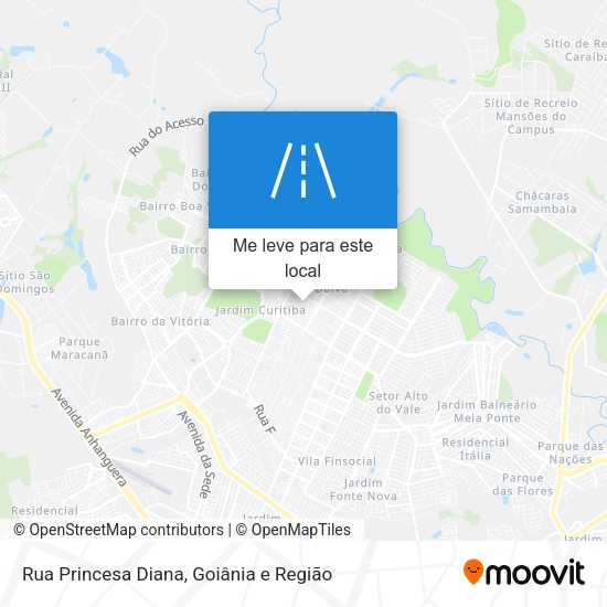Rua Princesa Diana mapa