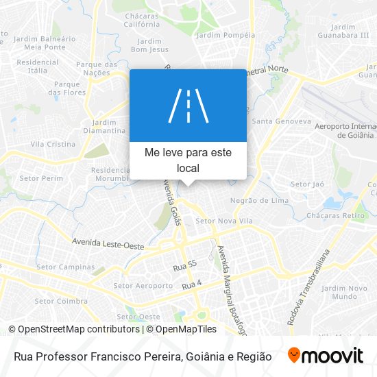 Rua Professor Francisco Pereira mapa