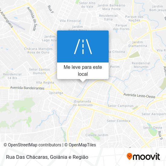 Rua Das Chácaras mapa