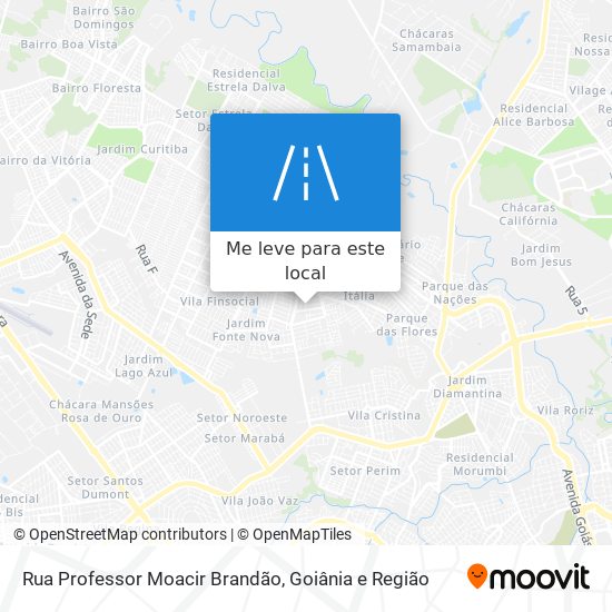 Rua Professor Moacir Brandão mapa