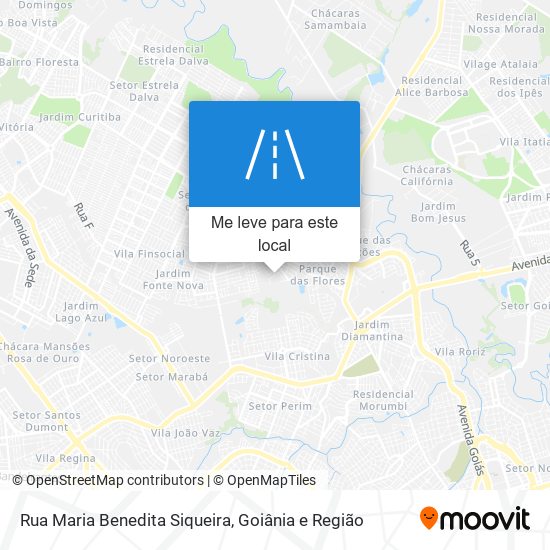 Rua Maria Benedita Siqueira mapa