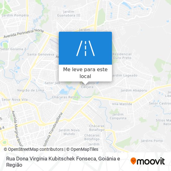 Rua Dona Virgínia Kubitschek Fonseca mapa