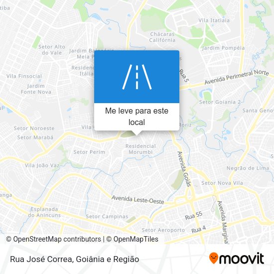 Rua José Correa mapa