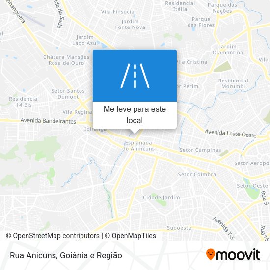 Rua Anicuns mapa
