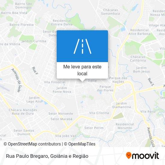 Rua Paulo Bregaro mapa