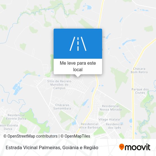 Estrada Vicinal Palmeiras mapa