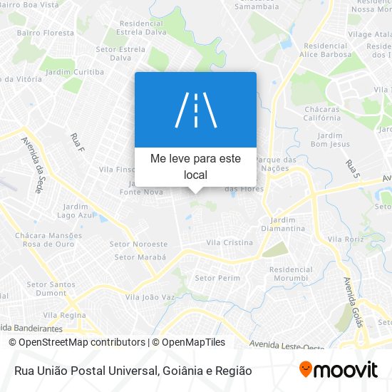 Rua União Postal Universal mapa